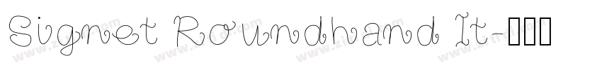 Signet Roundhand It字体转换